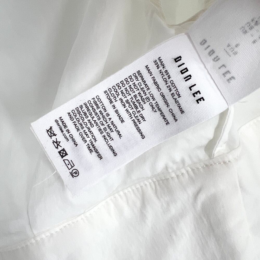 Dion Lee White Under Corset Shirt Structured Tailored Top Size AU 8 / US 4 - Picture 7 of 8